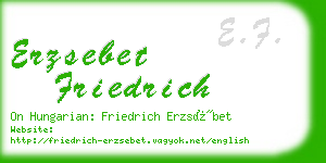 erzsebet friedrich business card